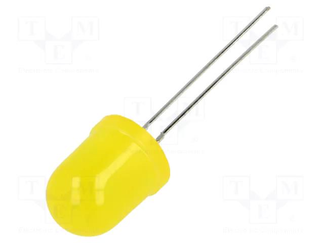 LED; yellow; 40÷45mcd; 40°; Front: convex; 1.6÷2.8VDC; No.of term: 2 LUCKYLIGHT LL-1003YD2D-2Y