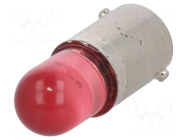 LED lamp; red; BA9S; 220VDC POLAM-ELTA LR-BA9S-220DC