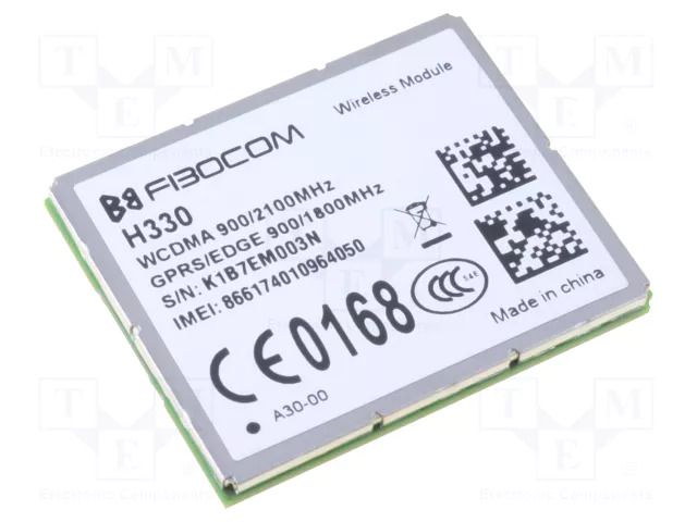 Module: GSM; 3G; Down: 21Mbps; Up: 5.76Mbps; LGA120; HSPA+,WCDMA FIBOCOM H330-A30-00