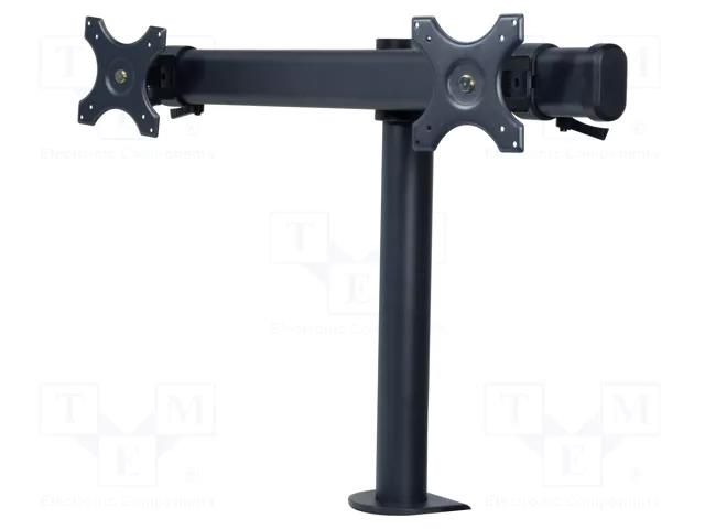 LCD/LED holder; screw terminals; black; 8kg; 75x75mm,100x100mm NEWBRAND NB-DS27-DUAL-01