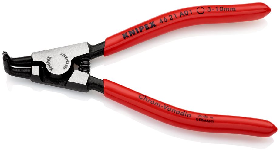 KNIPEX 46 21 A01 Circlip Pliers for external circlips on shafts plastic coated black atramentized 125 mm 46 21 A01 4003773033967