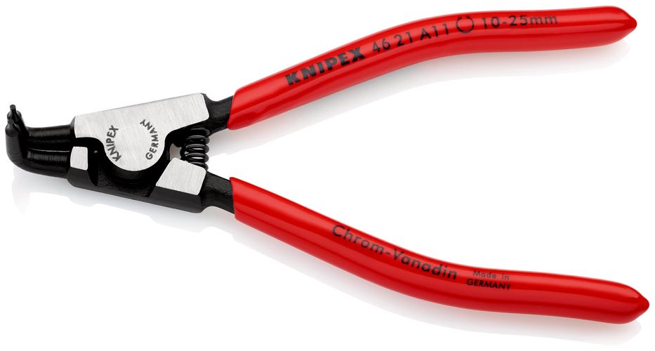 KNIPEX 46 21 A11 Circlip Pliers for external circlips on shafts plastic coated black atramentized 125 mm 46 21 A11 4003773023005