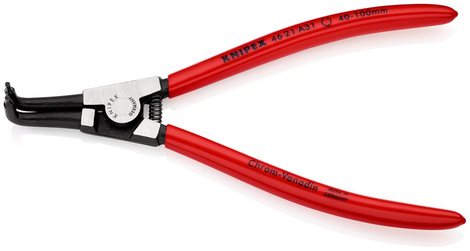 KNIPEX 46 21 A31 Circlip Pliers for external circlips on shafts plastic coated black atramentized 200 mm 46 21 A31 4003773033981