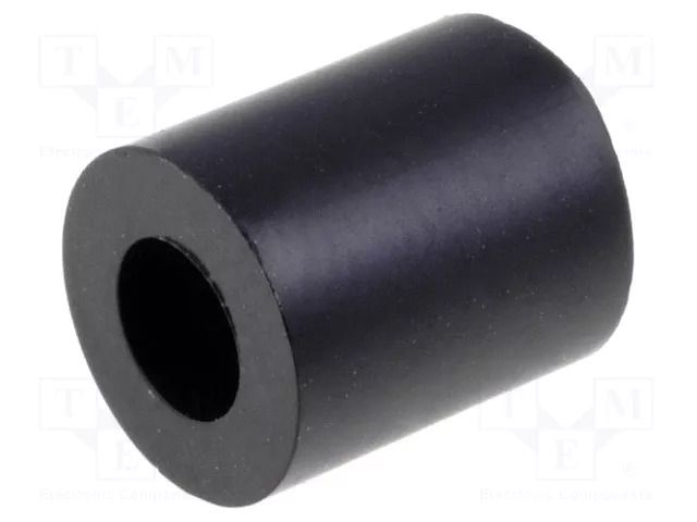 Spacer sleeve; cylindrical; polystyrene; L: 8mm; Øout: 7mm; black FIX&FASTEN TDYS3.6/8