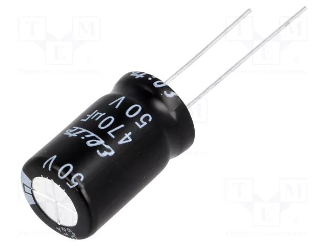 Capacitor: electrolytic; THT; 470uF; 50VDC; Ø12.5x20mm; Pitch: 5mm Elite PF1H471MNN1220