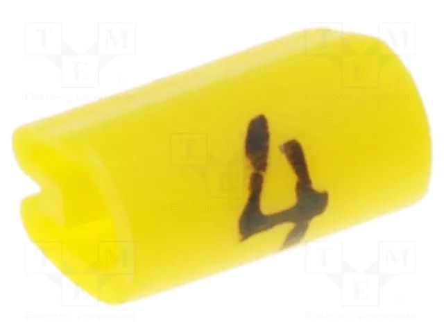 Markers; Marking: 4; 1.5÷2mm; PVC; yellow; -45÷70°C; leaded TE Connectivity TE-05801404