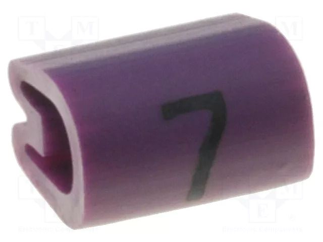 Markers; Marking: 7; 2.5÷4mm; PVC; violet; -45÷70°C; leaded TE Connectivity TE-06151707