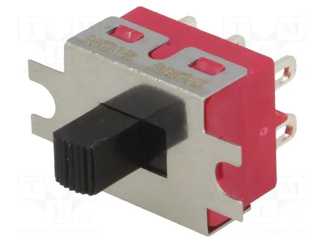 Switch: slide; Pos: 2; DPDT; 2A/250VAC; ON-ON; screw type; -30÷85°C IC SWITCHES IC2105S1M1QE2