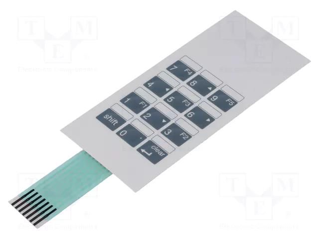 Keypad: membrane; No.of butt: 12; W: 52mm; Pitch: 2.54mm; L: 116mm LC ELEKTRONIK STD34-07