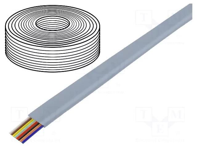 Wire: telecommunication cable; 8x28AWG; stranded; silver; 100m BQ CABLE TEL-0081-100/SV