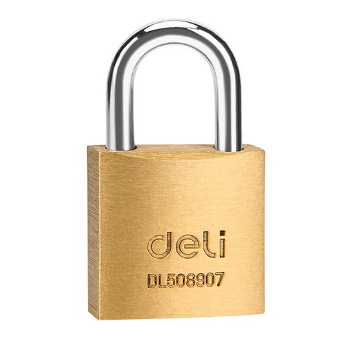 Deli Tools brass padlock EDL508907, Deli Tools EDL508907