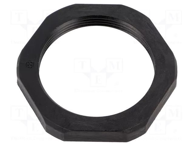 Nut; M40; polyamide; Thk: 7mm; Spanner: 50mm; black; -40÷100°C HUMMEL HUMMEL-1262400150