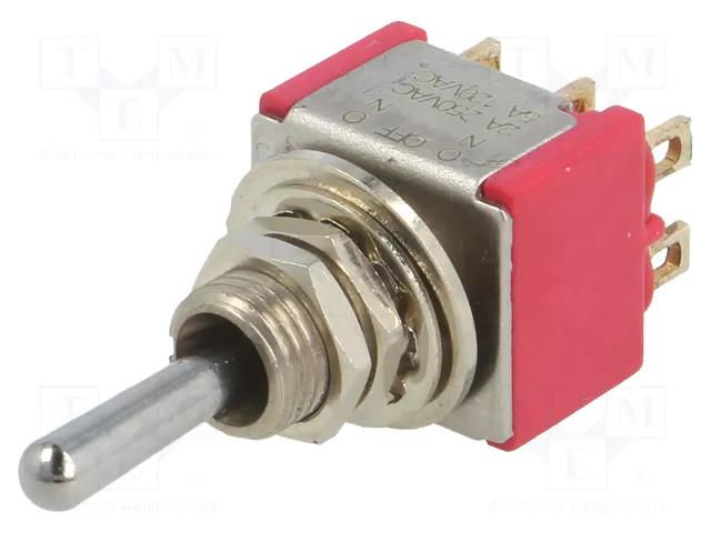 Switch: toggle; Pos: 3; DP3T; ON-OFF-ON; 2A/250VAC; 5A/28VDC; 7000 C&K 7203SYZQE