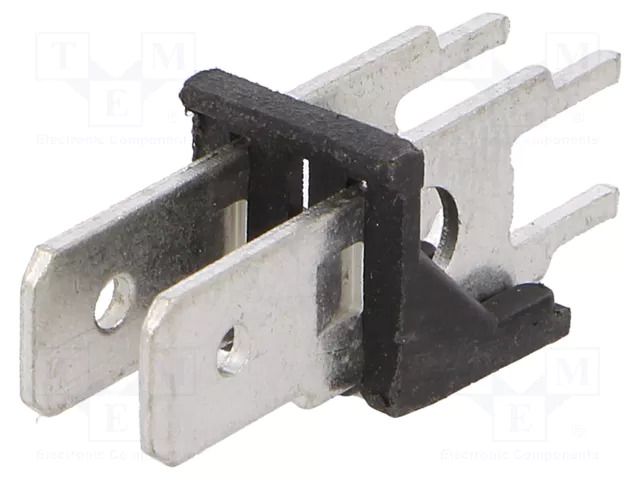 Terminal: spade terminal strip; 6.3mm; 0.8mm; THT; steel; tinned KEYSTONE KEYS7832
