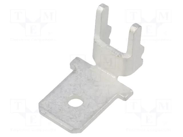 Terminal: flat; 6.4mm; 0.8mm; male; THT; brass; tinned; angled 90° KEYSTONE KEYS4914