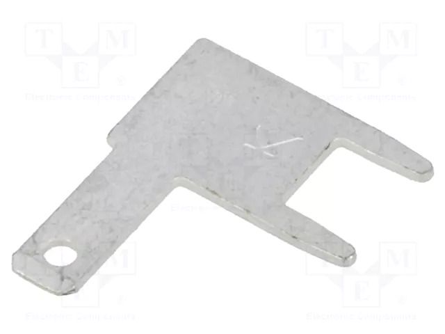 Terminal: flat; 2.8mm; 0.5mm; male; THT; brass; tinned; angled 90° KEYSTONE KEYS4903