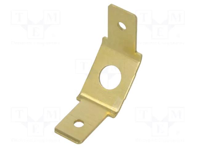 Terminal: flat; 4.8mm; 0.5mm; male; M2,5; double; screw; brass KEYSTONE KEYS1263