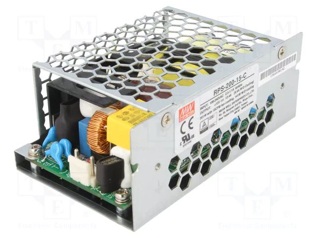 Power supply: switching; open; 200W; 113÷370VDC; 80÷264VAC; OUT: 1 MEAN WELL RPS-200-15C