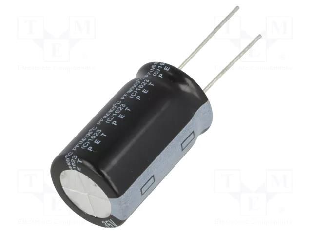 Capacitor: electrolytic; THT; 4700uF; 35VDC; Ø18x30mm; Pitch: 7.5mm Elite PF1V472MNN1830