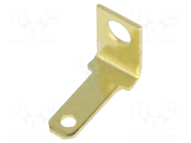 Terminal: flat; 2.8mm; 0.5mm; male; M2; screw; brass; angled 90° KEYSTONE KEYS2002