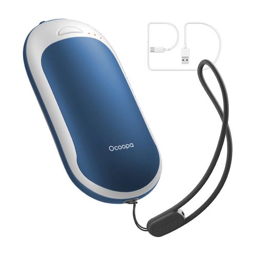 Ocoopa HotPal PD 5000 mAh hand warmer with powerbank function, USB-C white-blue, Ocoopa H3054PD-BU_WH