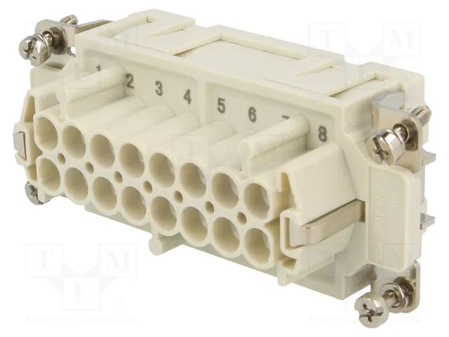 Connector: HDC; contact insert; female; GWconnect; PIN: 16; 16A MOLEX MX-93601-0257