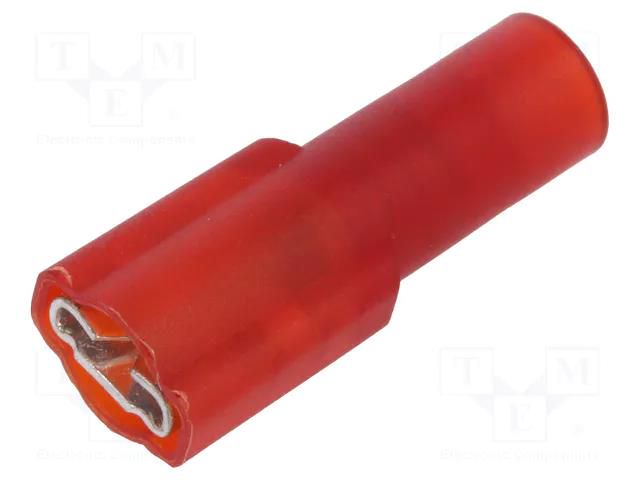 Terminal: flat; 4.8mm; 0.5mm; female; crimped; for cable; insulated KEYSTONE KEYS8291