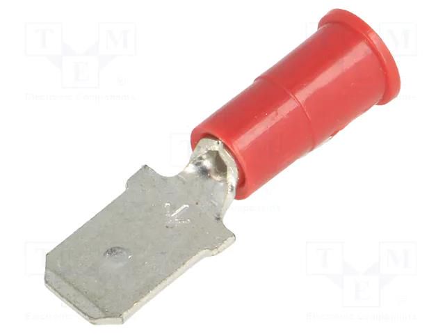 Terminal: flat; 6.4mm; 0.8mm; male; crimped; for cable; insulated KEYSTONE KEYS8287