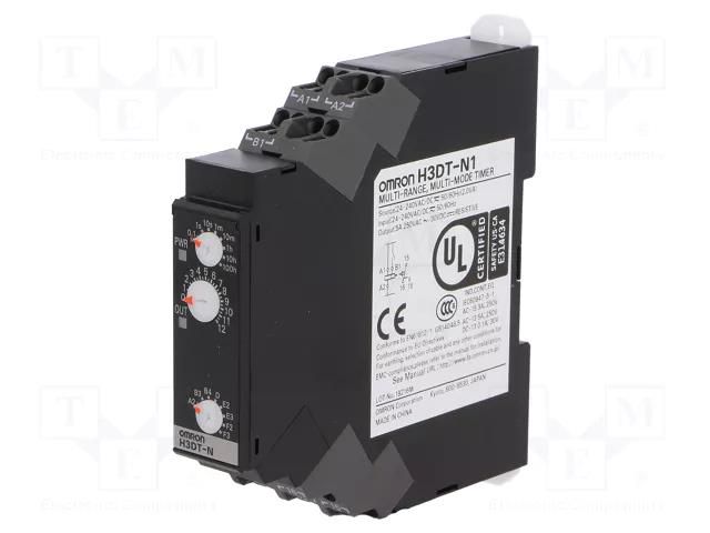 Timer; 0,1s÷1200h; SPDT; 250VAC/5A; Usup: 24÷240VAC; 24÷240VDC OMRON H3DT-N1