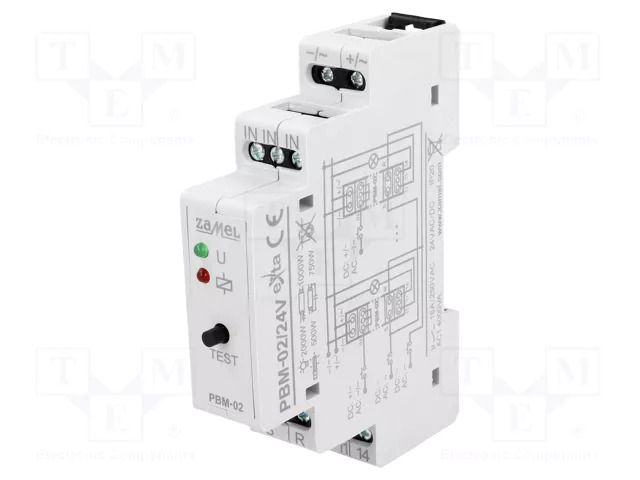 Relay: installation; bistable,impulse; NO; Ucoil: 24VAC,24VDC ZAMEL PBM-02/24V
