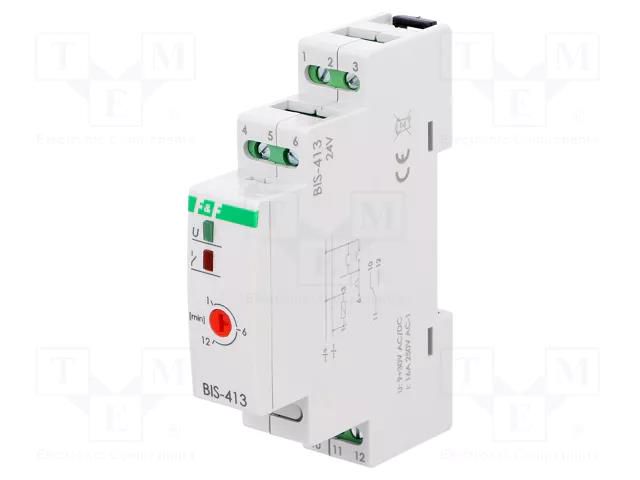 Relay: installation; bistable,impulse; SPDT; Features: timer; 16A F&F BIS-413-24V