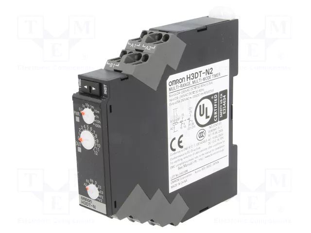 Timer; 0,1s÷1200h; DPDT; 250VAC/5A; Usup: 24÷240VAC; 24÷240VDC OMRON H3DT-N2