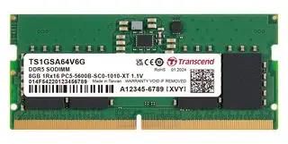 RAM MEMORY MODULE, DDR5 SO-DIMM, 8GB TS1GSA64V6G