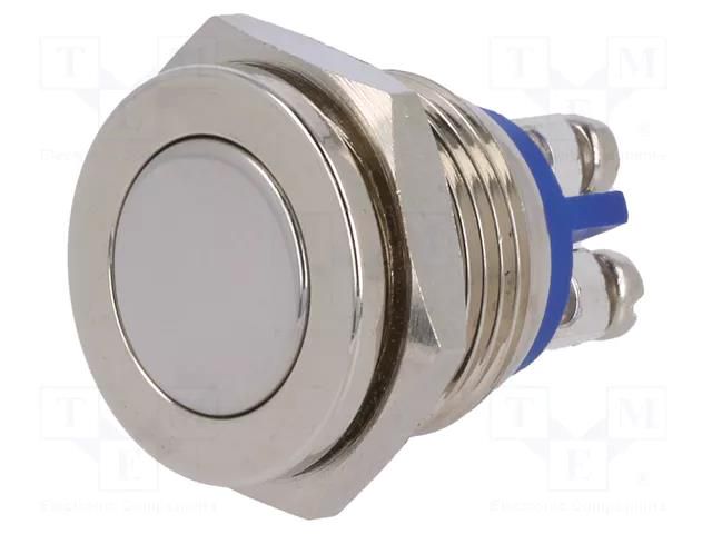 Switch: vandal resistant; Pos: 2; SPST-NO; 2A/36VDC; IP65; OFF-(ON) ONPOW V16-10PF-N