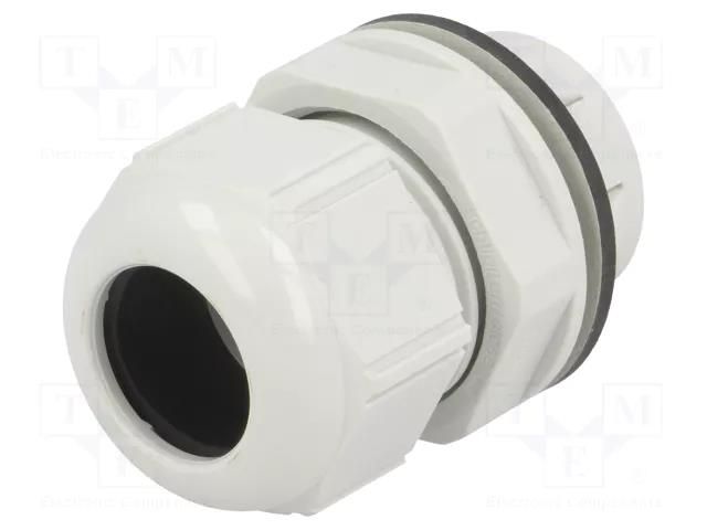 Cable gland; IP68; polyamide; light grey; push-in; SKINTOP® LAPP CLICK-M25-RAL7035