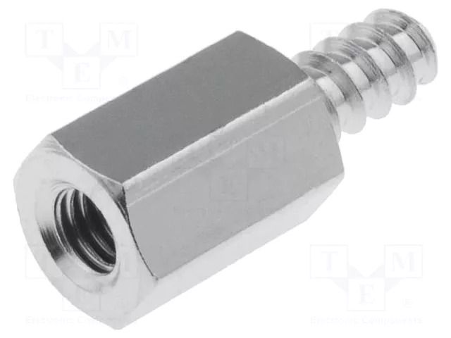 Screwed spacer sleeve; 8mm; Int.thread: M3; Ext.thread: ST2,9 DREMEC TFM-ST2.9X8/M3