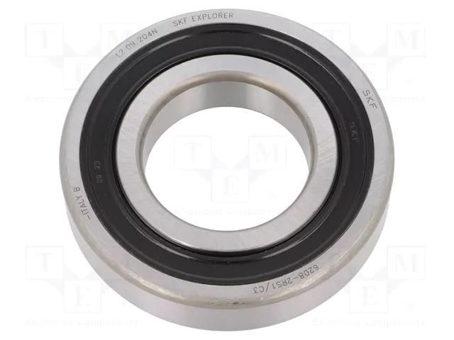 Bearing: single row deep groove ball; Øint: 40mm; Øout: 80mm SKF SKF6208-2RS1/C3