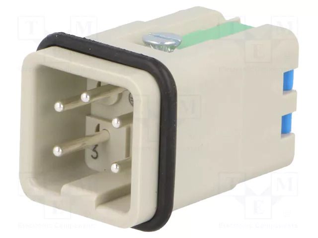 Connector: HDC; contact insert; male; 10A; 250V; Han® A; PIN: 5; 4+PE HARTING 09200042633