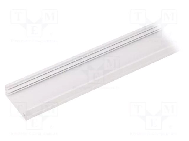 Profiles for LED modules; white; L: 1m; WIDE24; aluminium; surface TOPMET TOP-WIDE24/WH-1M