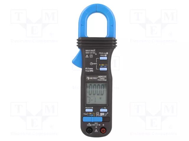 Meter: multifunction; digital,pincers type; Øcable: 26mm; 999.9Ω METREL METR-MD9235