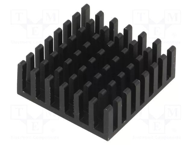 Heatsink: extruded; black; L: 27mm; W: 27mm; H: 10mm; aluminium FISCHER ELEKTRONIK ICKBGA27X27X10