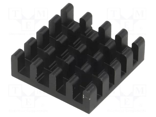 Heatsink: extruded; black; L: 19mm; W: 19mm; H: 6mm; aluminium FISCHER ELEKTRONIK ICKBGA19X19X6