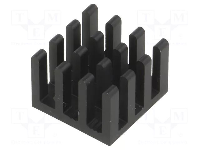 Heatsink: extruded; black; L: 14mm; W: 14mm; H: 10mm; aluminium FISCHER ELEKTRONIK ICKBGA14X14X10