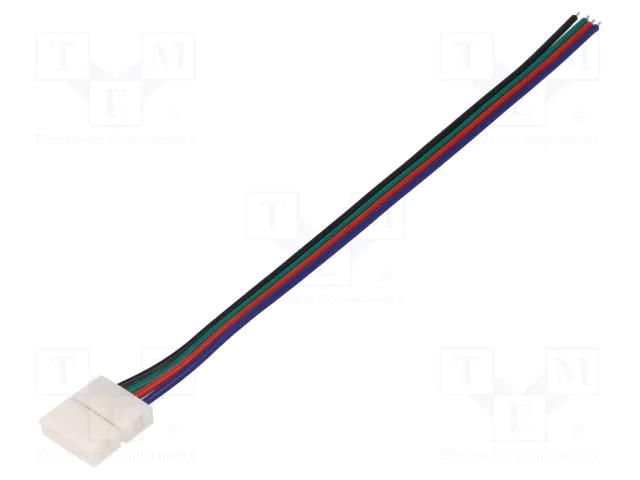 Connector: for LED stripes; for 10mm stripes,RGB; terminal LUCKYLIGHT 10MMXB-4