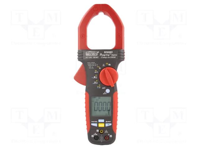 Meter: multifunction; digital,pincers type; Øcable: 51mm; LCD BRYMEN BM089
