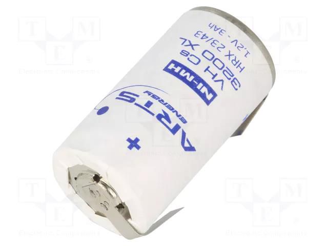 Re-battery: Ni-MH; SubC; 1.2V; 3000mAh; soldering lugs ARTS ENERGY ACCU-SC/L-3000