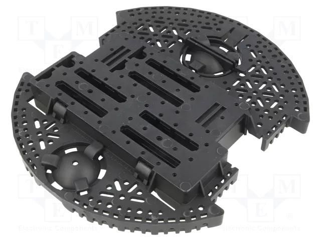 Wheeled chassis; POLOLU Romi; black; 3÷6VDC; Mot.qty: 2 POLOLU POLOLU-3500