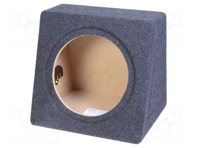 Car loudspeaker enclosure; MDF; black melange; 250mm; 15l BASSER OB.MDF.02