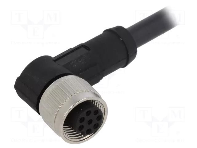 Cable: for sensors/automation; M12; PIN: 8; angled; 2m; plug; 30VAC LAPP 22260141