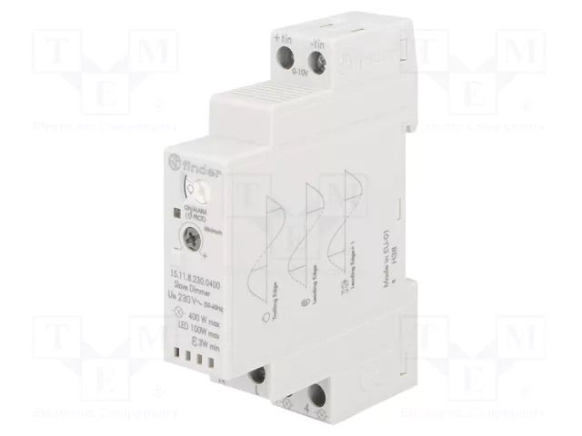 Relay: installation; for DIN rail mounting; -10÷50°C; IP20; 400W FINDER 15.11.8.230.0400